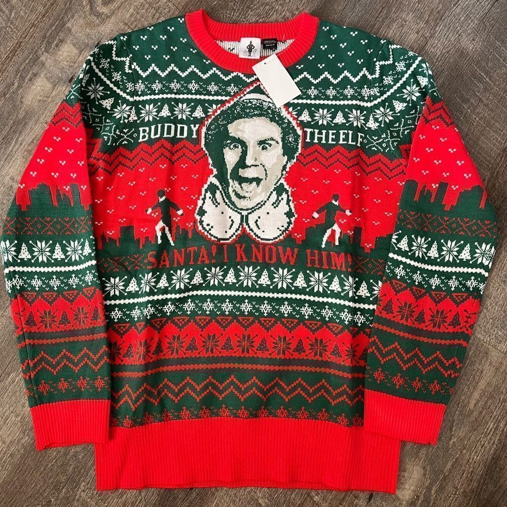 Buddy The Elf Ugly‎ Christmas Sweater- Size Medium